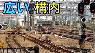 【広い構内と貨物の発着】八王子駅の分岐器 Railroad switch of Hachioji station