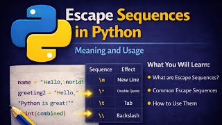 Escape Sequences in Python | Meaning and Usage