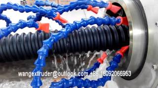 HDPE Carbon Spiral Corrugated Pipe Extruder Machine / Production Line