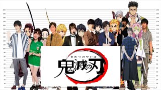 【身長比較】声優(鬼滅の刃)【Demon Slayer】無限列車編 映画 フルfull 9月25日 明け空 白銀 遊郭編 二期一話 PV 猗窩座vs煉獄 声優 堕姫 沢城みゆき Aimer 残響散歌