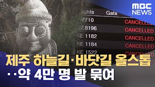 제주 하늘길·바닷길 올스톱‥약 4만 명 발 묶여 (2023.01.24/뉴스데스크/MBC)