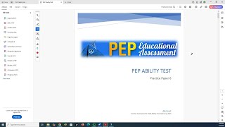 Pep Ability Test 2025 Assessment 1