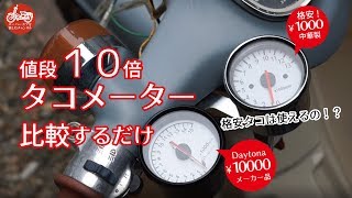 【スーパーカブ】タコメーター比べるだけ。　怪しい中国製ＶＳデイトナ製