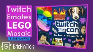Giant LEGO Twitch Emote Mosaic | TwitchCon2018 | Time-lapse