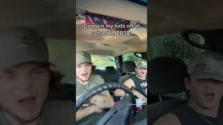 Droppin the kids off at school blaring Upchurch!!😂🔥🤘🏽 #short #funny #comedy #country #upchurch