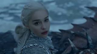 Daenerys's dragons Viserion and Rhaegal death scenes - Game of thrones Season 8 and season 7