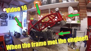 Thunderbike Race Prep Video 16 Ducati 748 The Frame meets the Engine :)