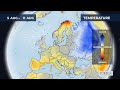 Monthly temperature forecast for Europe 3/8/2024