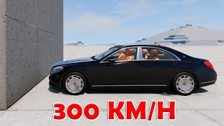 Mercedes-Maybach S600 vs Wall 300 KM/H - BeamNG Drive