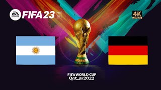 Argentina x Alemanha | FIFA 23 Gameplay | Copa do Mundo Qatar 2022 | Final [4K 60FPS]