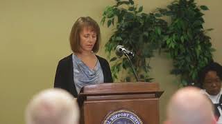 Lori Zipes sings a traditional Jewish Prayer during the annual Holocaust Remembrance Ceremony.