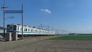 東武線新伊勢崎～剛志駅間通過シーン