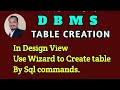 Table creation in open office base ||  Design View || Using wizard || By Sql commands||By ravi sspet