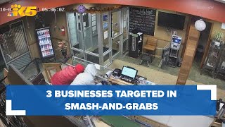 3 Thurston County businesses targeted in smash-and-grabs within 24 hours