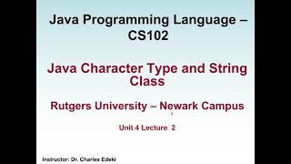 Java Character Type and String Class: Java Program to Compare two String using CompareTo method