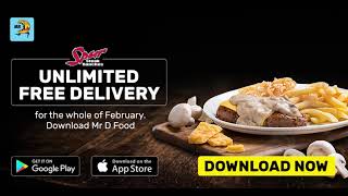 Feast On Unlimited Free Mr D  Delivery In February.