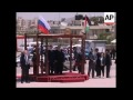 russian president arrives in ramallah visits arafat s grave