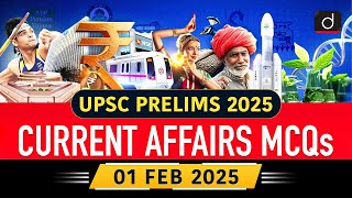 Current Affairs MCQs – 1st February 2025 | FHI | IST | UPSC Prelims 2025 | Drishti IAS English