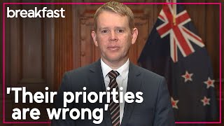 Hipkins: Govt pays for prisons, cuts to school lunches | TVNZ Breakfast