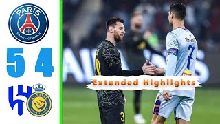 PSG vs Al Nassr | 5-4 All Goals & Highlights Extended 2023 HD Riyadh Season