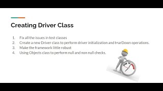 Selenium Framework - Part 5 - Creating Driver class