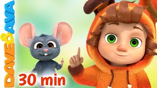 😄 Hickory Dickory Dock and More Nursery Rhymes |Farm Animals Song | Baby Songs by Dave and Ava 😄