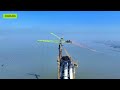 zoomlion w12000 450 tower crane in mega bridge project