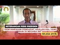 Keterangan Pers Presiden Jokowi, Istana Merdeka, Selasa (27/8)