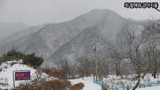 a snowy mountain village 눈 내리는 산골마을