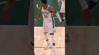 Giannis REALLY threw it off the glass to HIMSELF and SLAMMED IT HOME 🤯🤯 | #Shorts