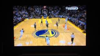 Golden State Warriors vs. Milwaukee Bucks - Stephen Curry uses english to make basket