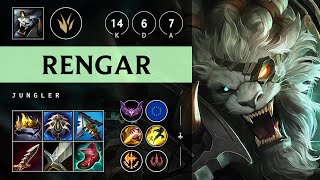 Rengar Jungle vs Lee Sin: Dominating - EUW Master Patch 14.23