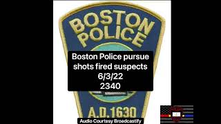 Boston Police pursue shots fired suspects ***SCANNER AUDIO***