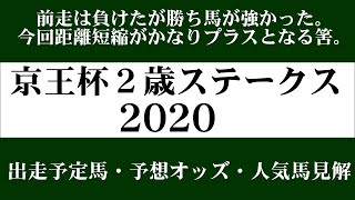 【ゼロ太郎】「京王杯２歳ステークス2020」出走予定馬・予想オッズ・人気馬見解