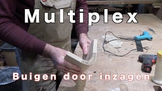 Timmertip 1172  Multiplex buigen door inzagen met cirkelzaag