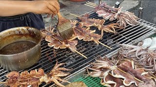 現烤小卷Grilled Squid／台灣街頭美食Taiwanese Street Food