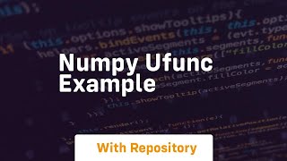 numpy ufunc example