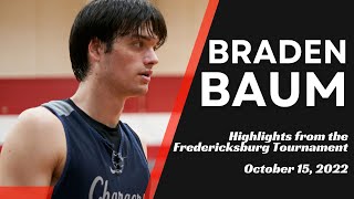 Braden Baum Highlights from the Fredericksburg Basketball Tournament 10/15/2022