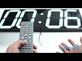 chkosda remote control jumbo digital led wall clock intro