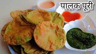 सिर्फ 5 मिनट में बनाये पलक की पुरिया - paalak puri recipe 🫶#recipe #youtubevideo