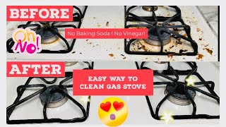 கேஸ் அடுப்புல பால் தீஞ்சிபோயிருச்சா? Easy Gas Stove Cleaning | Maintenance | Kitchen Cleaning Tamil