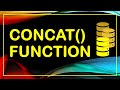 QUICK SQL CONCAT() FUNCTION EXAMPLE