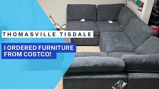 Thomasville Tisdale modular fabric sectional sofa with storage ottoman, from Costco!