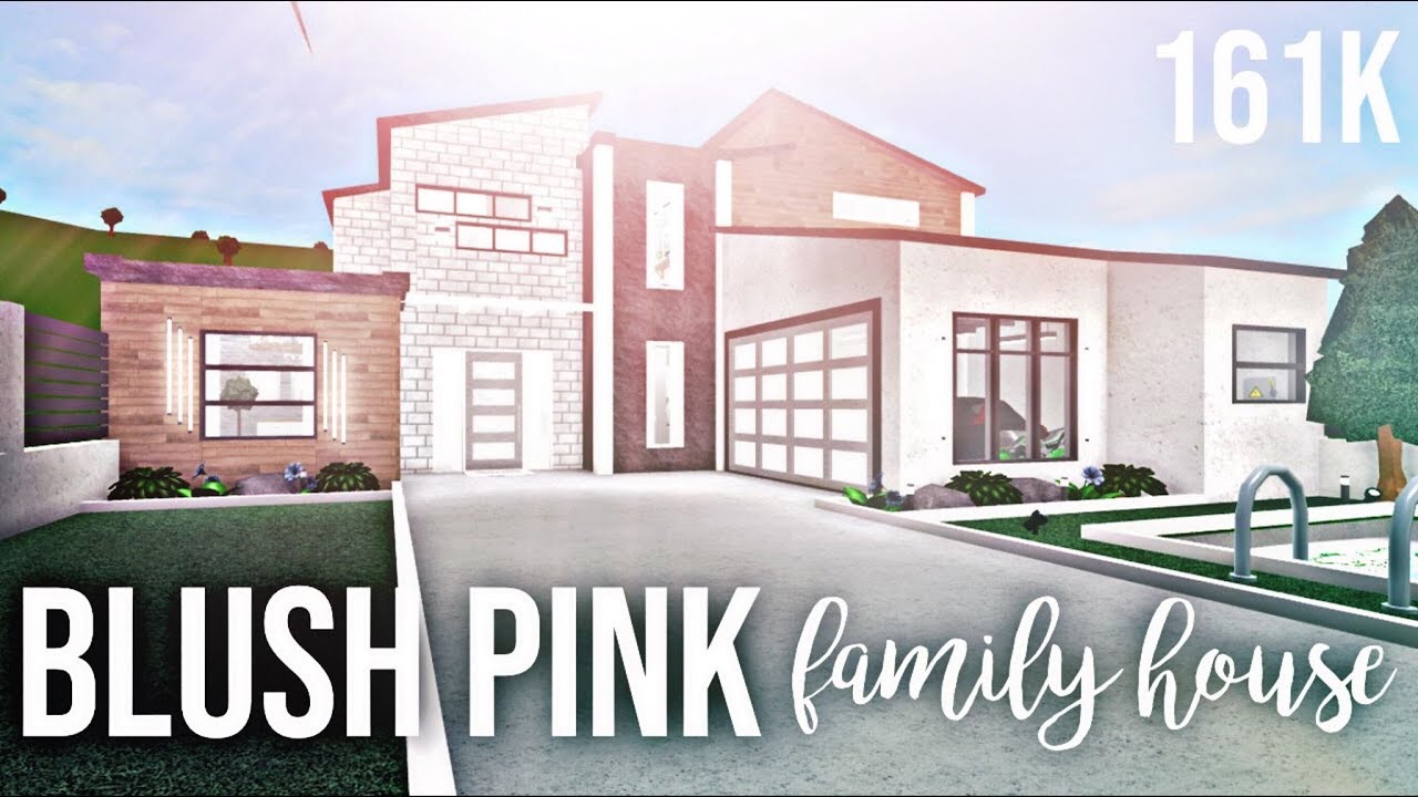 Blush Pink Family House | 161k | Bloxburg - YouTube