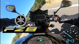 FZ8 YAMAHA going through PALOMAR Mountain | Open Exhaust | GoPro