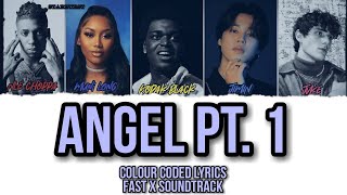 Angel Pt. 1 | NLE Choppa, Muni Long, JVKE, Jimin of BTS & Kodak Black Lyrics & Color Coded - Fast X