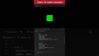 Matrix style 3D loader animation | HTML CSS