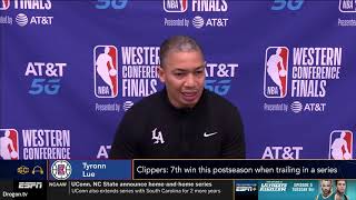 Tyronn Lue Postgame Interview - Game 5 WCF - Suns vs Clippers | 2021 NBA Playoffs