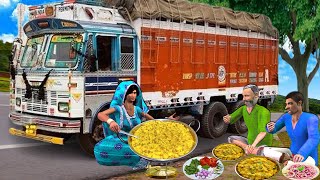 Lady Truck Driver Khichdi Cooking Masala Khichdi Recipe Hindi Kahani Moral Stories New Comedy Video