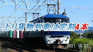 JR貨物 東海道本線 2021/10/02 上り貨物列車は定刻で通過